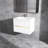 Wall-Mounted Floating Bath Vanity with Single Solid Surface Sink Top in White-83139381-82016834
