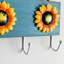 Organisateur de tournesol mural avec crochets pour clés-1955012020