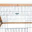 Cage à lapin en bois avec couloir extérieur et fil de ventilation, 46 po x 24 po, jaune - Portable pour petits animaux