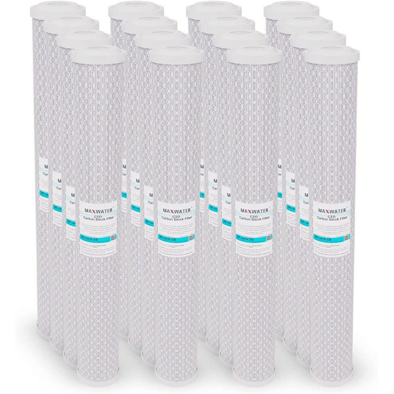 Cartouche filtrante de remplacement pour osmose inversée au carbone CTO 20 pouces x 2,5 pouces Max Water