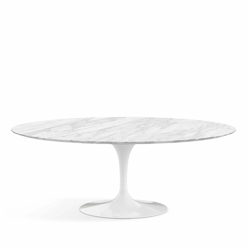 Cezka Oval Marble Top Dining Table