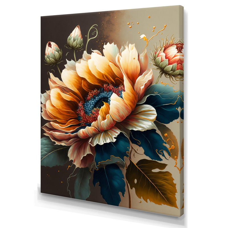 " Vibrant Sunflower I ", 40" H x 30" W x 1.5" D, Wrapped Canvas