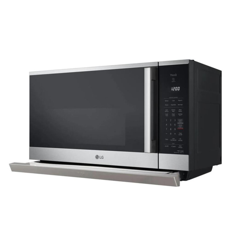 LG 2,1 pi³ Four à micro-ondes à hotte intégrée Wi-Fi avec poignée EasyClean et haut de gamme, 2,1 pieds cubes Pi.