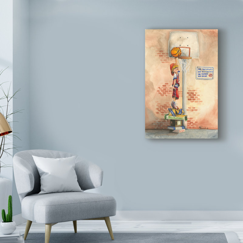 « dunks », art sur toile, H 24 po x l 16 po x P 2 po