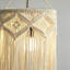 Luminaire suspendu bohémien en macramé de coton tissé à la main avec pampilles à franges, pour le salon de la chambre à coucher