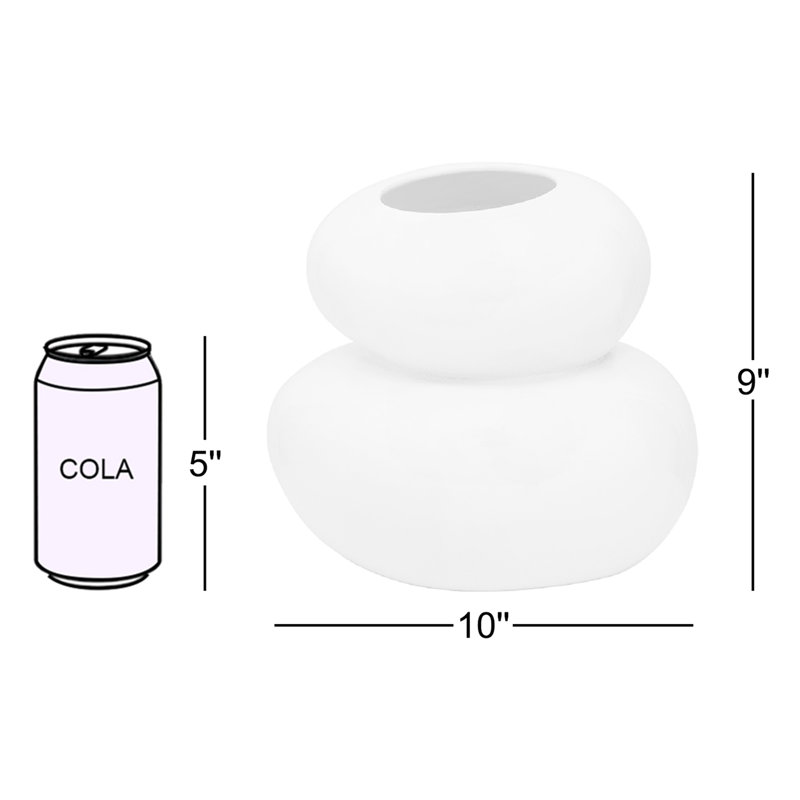 Vase Eladio Pebbles - blanc