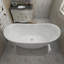 Free Standing Tub 55" x 28" Deep Soaking Bath Tub Acrylic Freestanding Bathtub A19 Soaker Tub