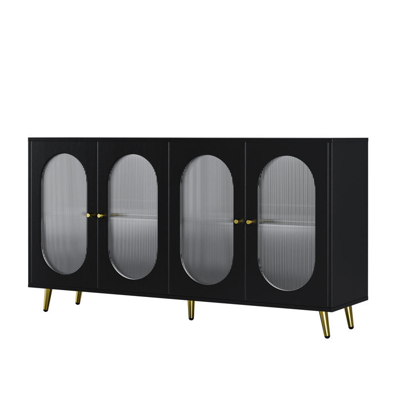 Buffet d'appoint moderne avec portes en acrylique