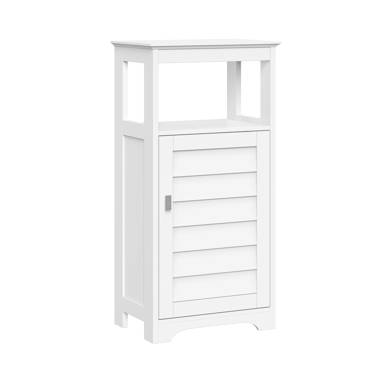 Gymax Tall Slim Bathroom Storage Cabinet Linen Tower w/ Drawer