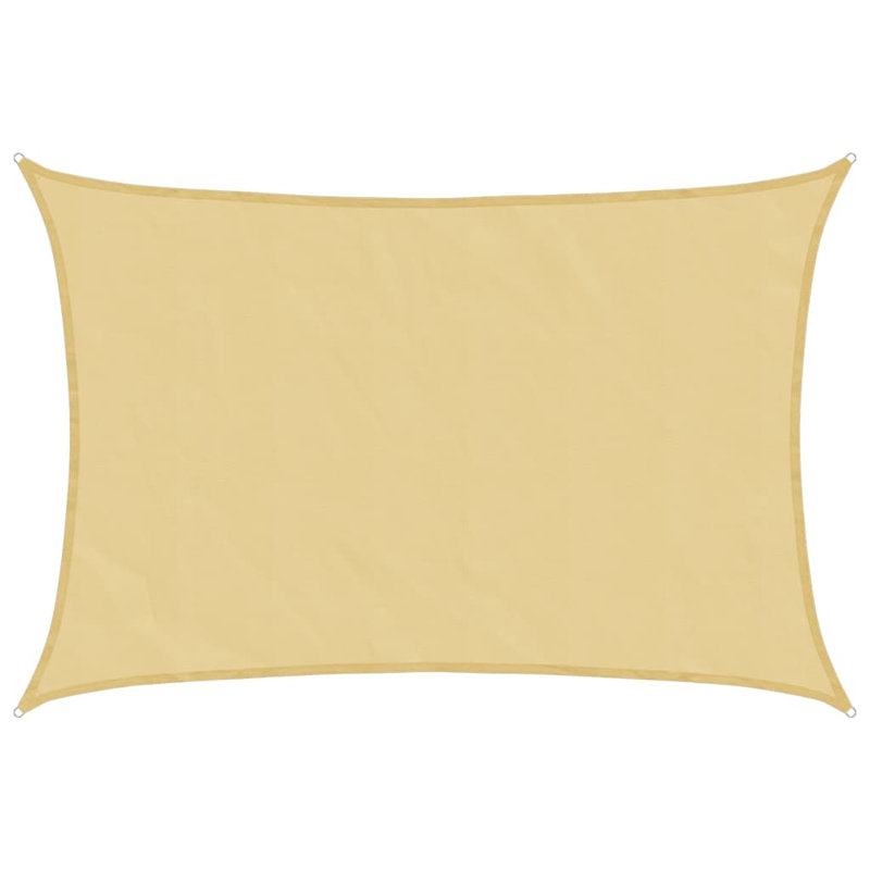 Calore 100% Polyester Oxford Rectangle Shade Sail, 4m x 6m, Sand