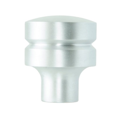 Square medium aluminum knob, in Satin Nickel