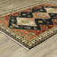 Tapis brun / noir en laine tissé à la machine Markcus-636425582