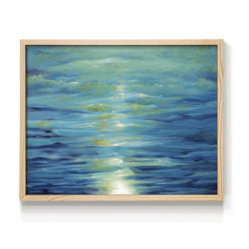 Deep Blue -Framed Print - Restickable, 8" H x 10" W, Natural