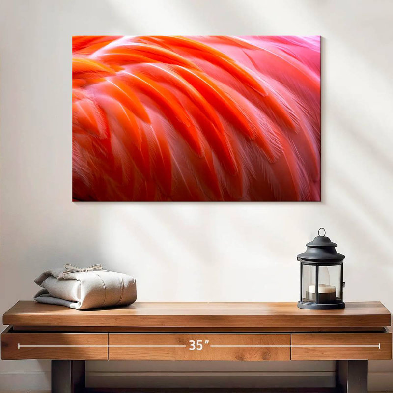 Plumes de flamant rose vif Brampt, H 16 po x l 24 po