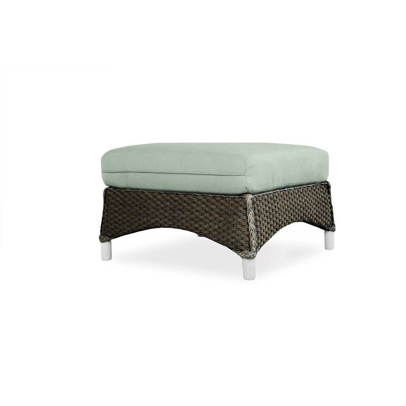 Mandalay Outdoor Ottoman, Decorline Natural, Mink