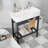 28"x12" Rectangular Console Bathroom Sink With Leg