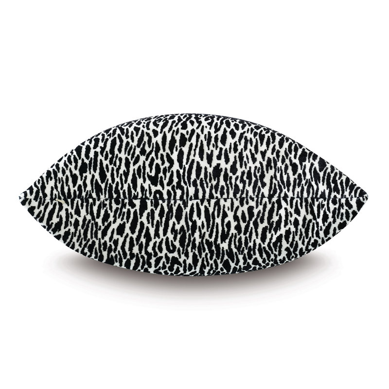 Earl Onyx Woven Animal Print Square Decorative Pillow