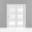 Sliding Closet Opaque Glass Bypass Doors 48 x 84 inches Sete 6003 White Silk Rails Hardware Set Wood Solid Bedroom Wardrobe Doors-58144643