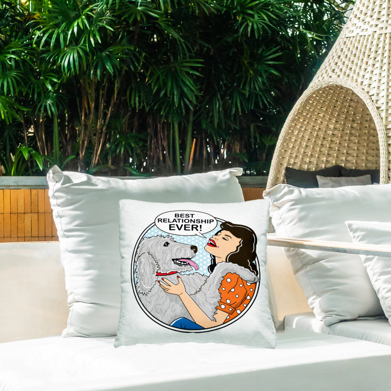 Coussin d'extérieur imprimé Best Relation Dog par Dog Is Good