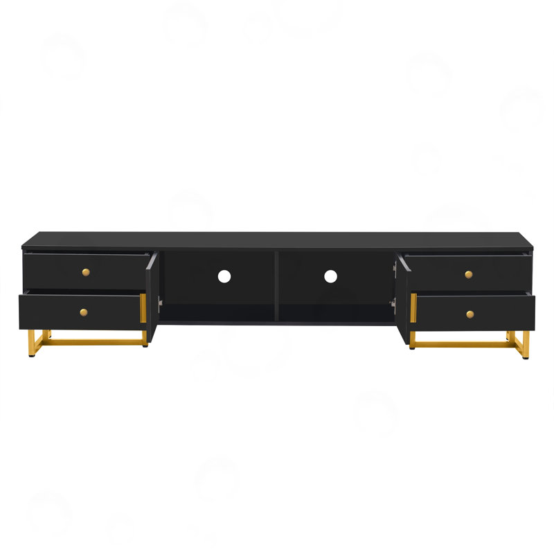 Meuble télé avec 4 tiroirs, Black