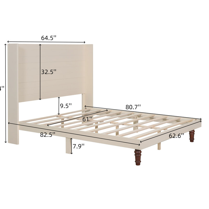 Tête de lit pour grand lit 54 po, beige - Créez un lit élégant et douillet pour une expérience paisible, Grand lit, Beige
