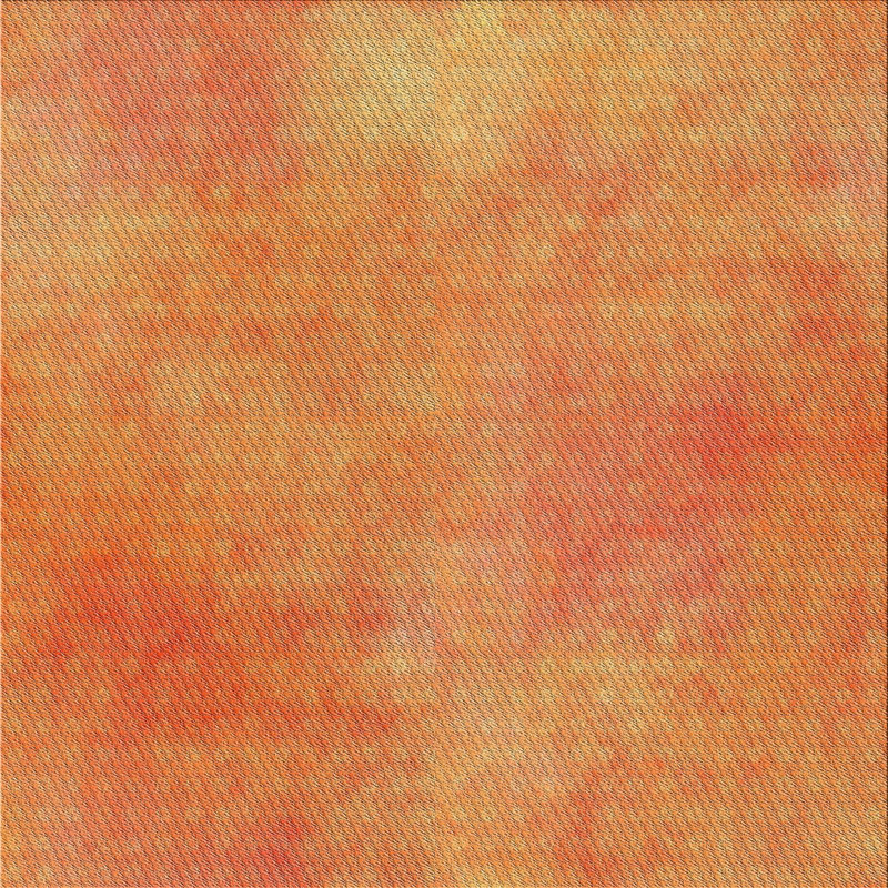 Tapis orange tissé à la machine, Carré 6 pi
