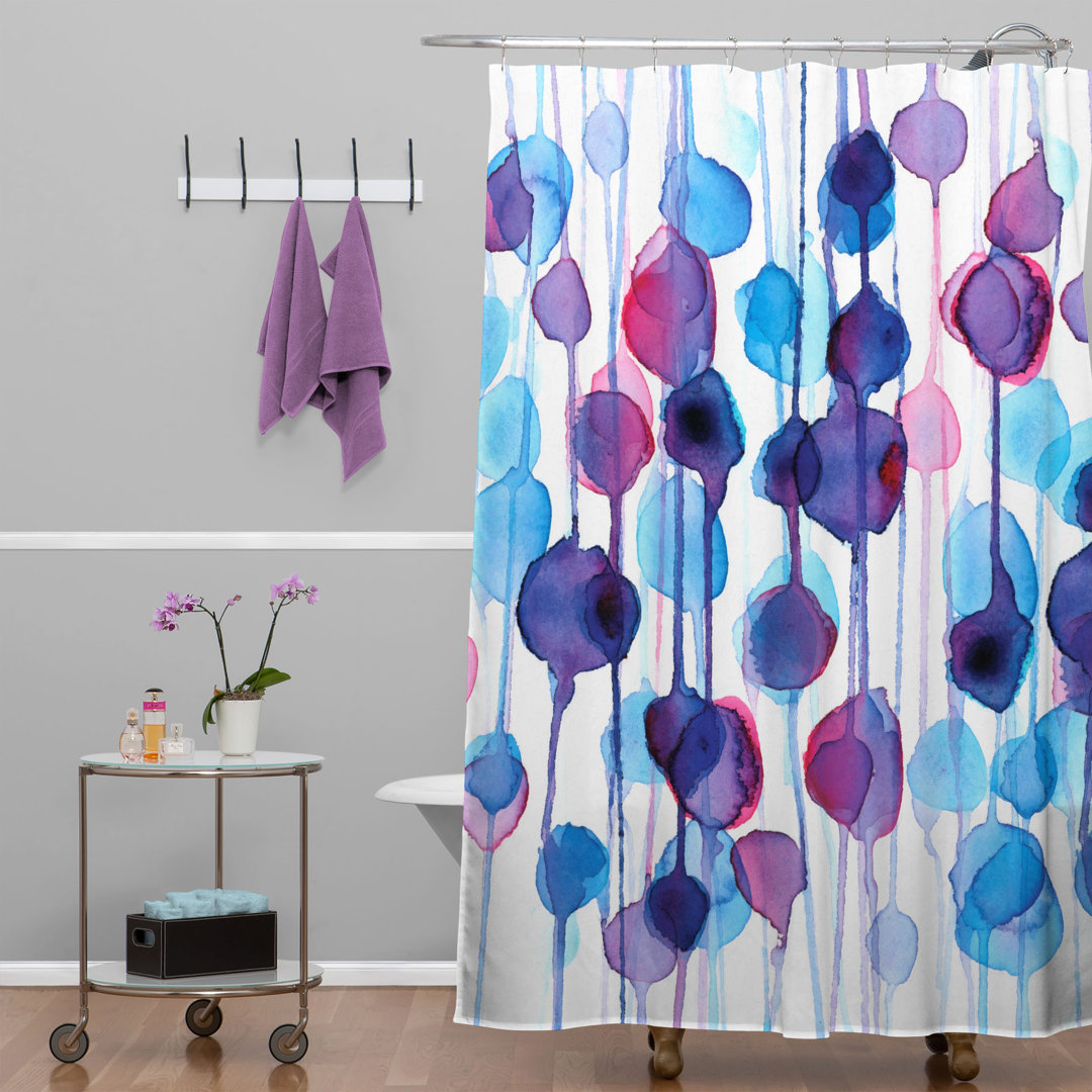 Abstract Shower Curtain East Urban Home