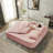 Boneless 80" King-Size Sleeper Sofa Bed Compression Convertible Couch Bed with Blanket-1962455101