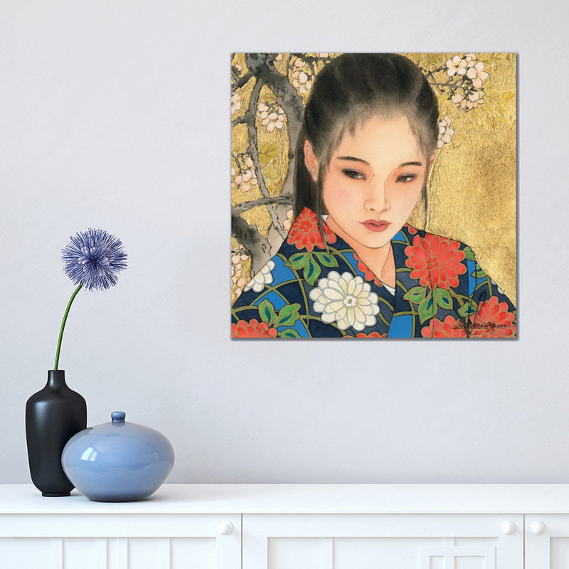 Noriko 1 Piece Painting on Canvas, 45.72 cm H x 45.72 cm W x 1.91 cm D, Wrapped Canvas