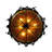 Rustic Lodge Glass Semi Flush Mount