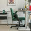 Chaise de bureau Green Velvet Criss Cross