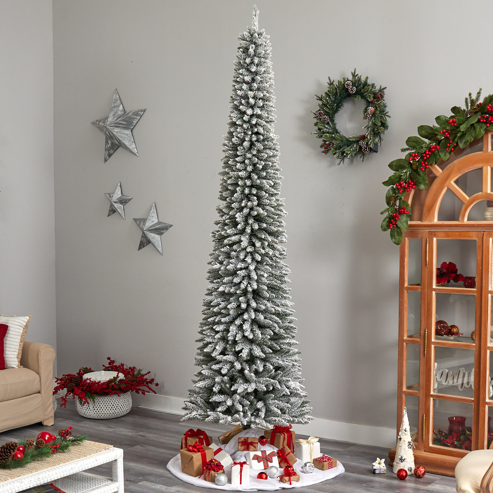 Lighted Artificial Christmas Tree, 10' H
