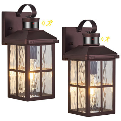 Ensemble de 2 luminaires d'extérieur avec capteur de mouvement et luminaire d'extérieur avec détecteur de mouvement Dusk to Dawn