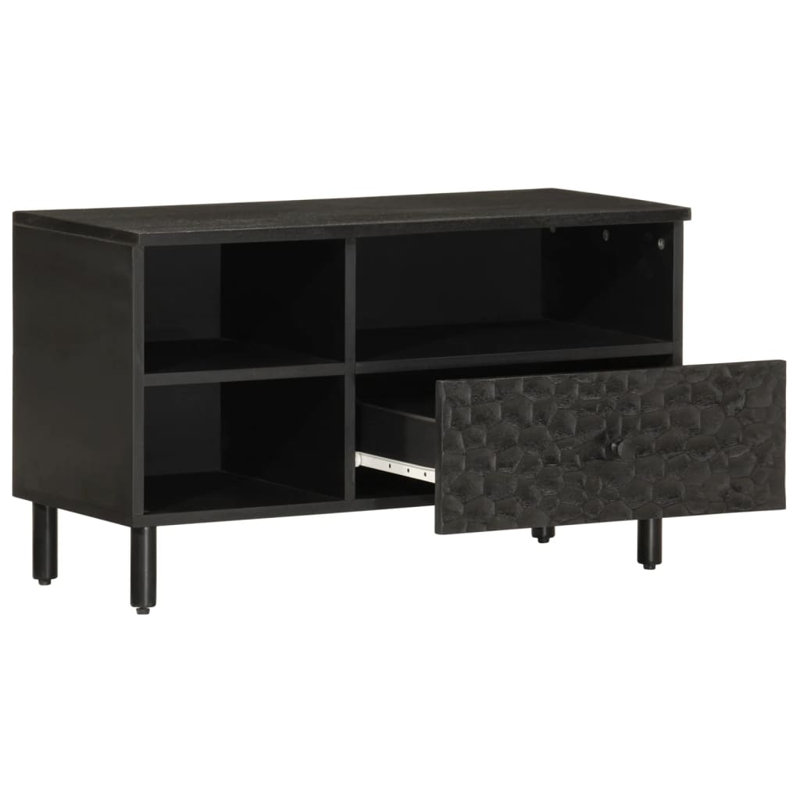 Beaulah Unfinished TV Stand for TVs up to 32", Black