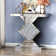Amla 31.5" Mirrored Console Table And Glass Clock Set