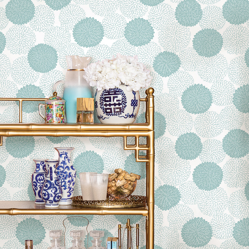 Floral Roll, Turquoise