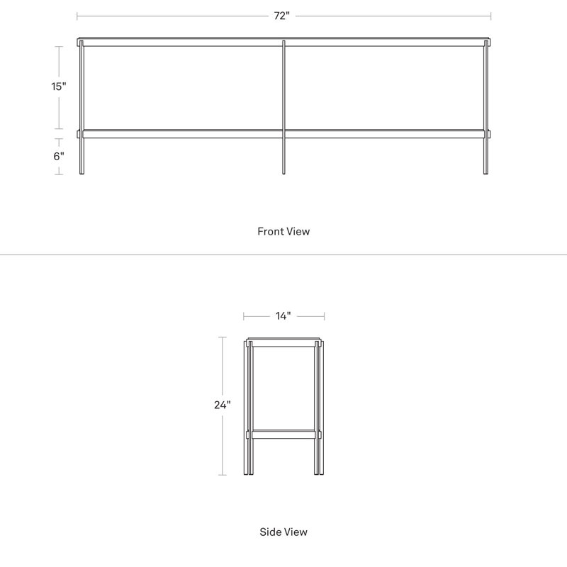 Comehither 72 in. Marble Console Table
