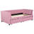 Twin Size Daybed In Pink With 2 Drawers And Ergonomic Back For Luxurious Bedroom Indulgence - Practical Classy Appeal 3