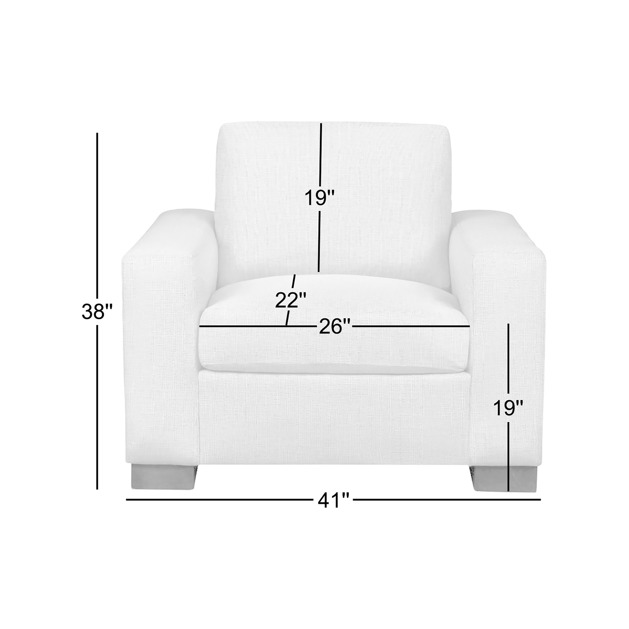 Jonie Upholstered Armchair, Macarena Beige Basketweave