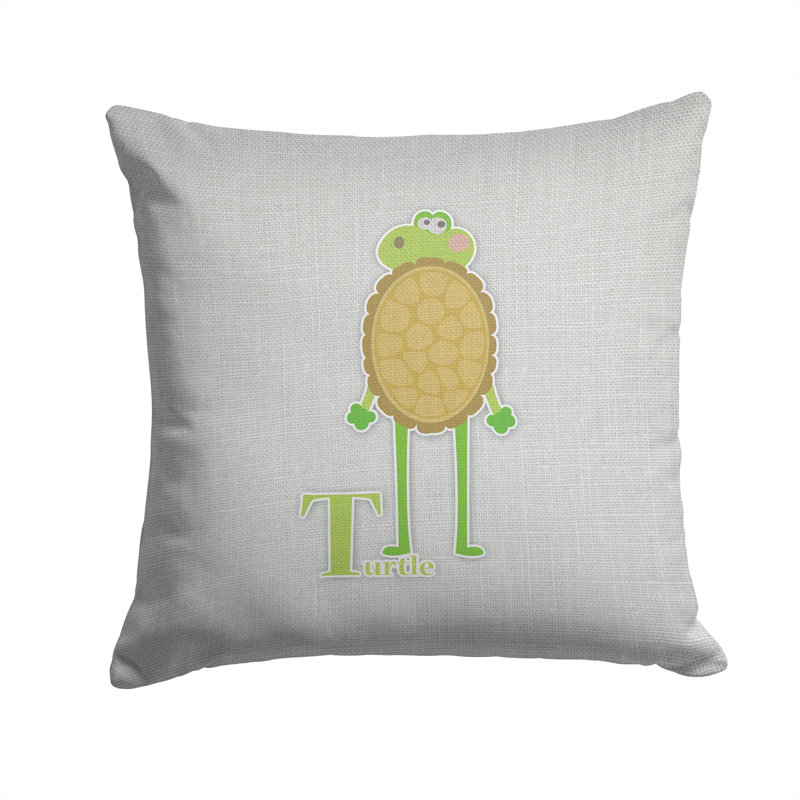 Coussin décoratif intérieur/extérieur alphabet b for bear, T, 14 po x 14 po