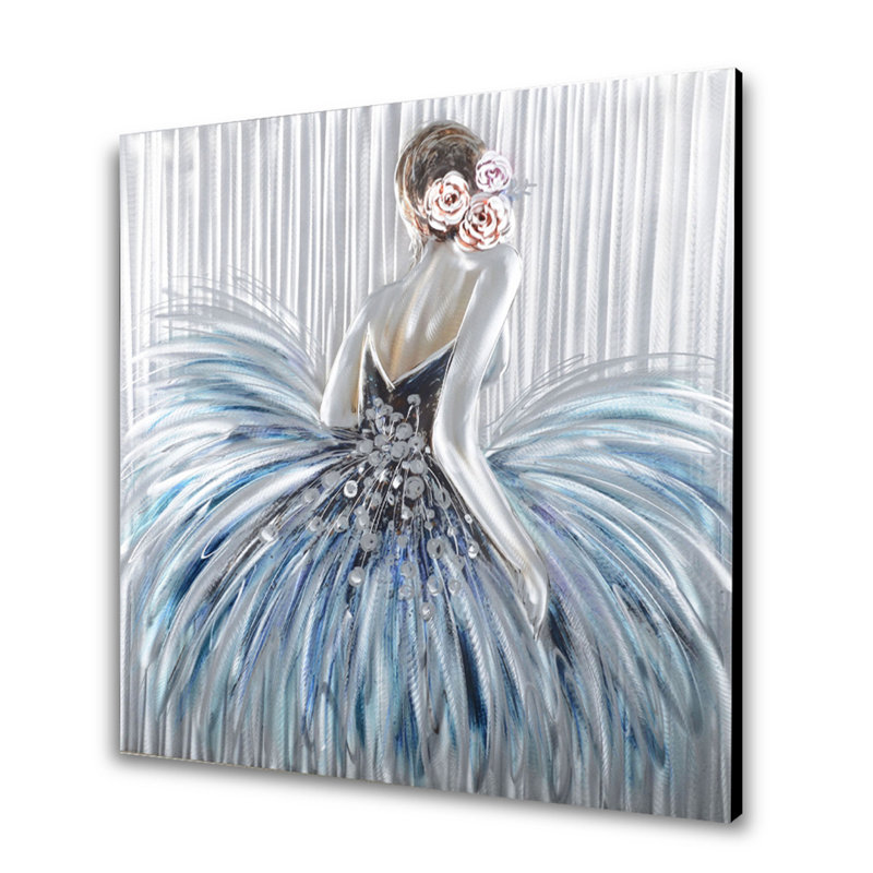 Danseuse de ballet, peinture sur métal