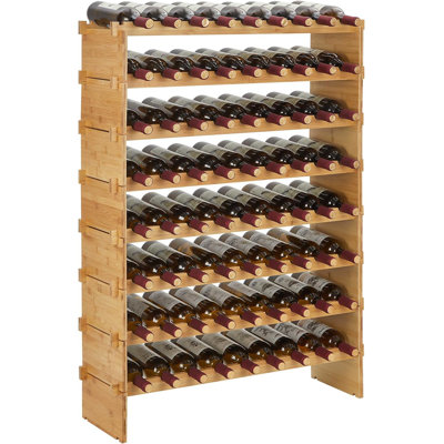Porte-bouteilles de vin en bambou