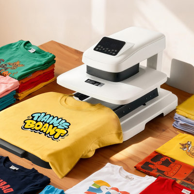 Presse à chaud automatique 15 po x 15 po avec presse à T-shirt blanche, à déclenchement automatique et à pression réglable, affichage numérique, chauffage rapide et uniforme, pour sublimation, vinyle, projets de transfert de chaleur