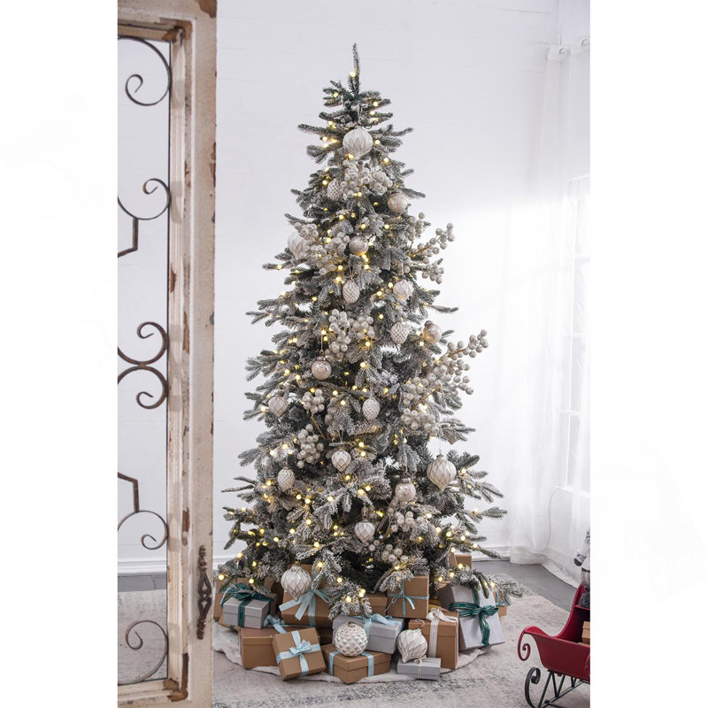 D4x4,2 "H boules de Noël, boules de Noël suspendues en verre pour décorations de fêtes, lot de 12