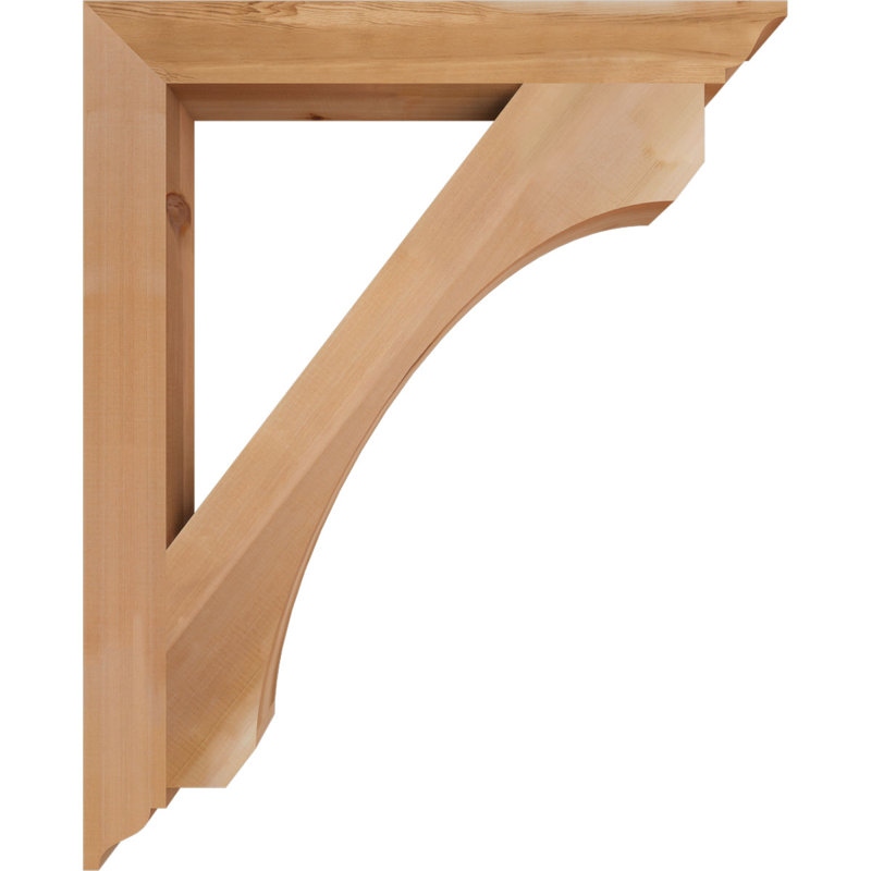 Support traditionnel lisse l 3 1/2 po x P 34 po x H 42 po, cèdre rouge de l'Ouest, Cèdre rouge de l'Ouest (lisse)