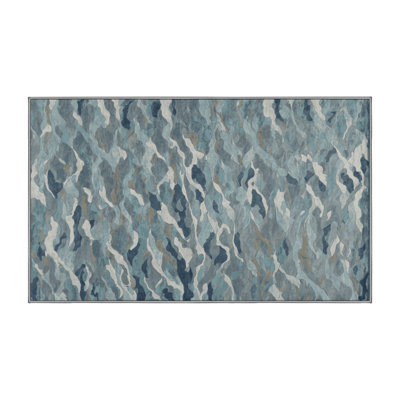 Machine Washable Gray Area Rug