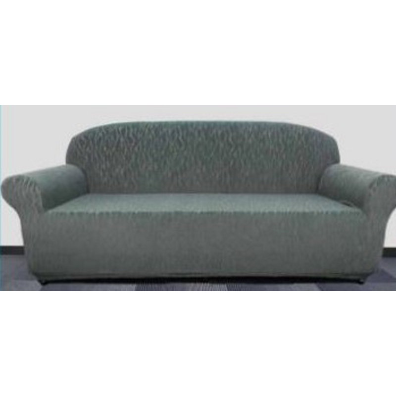 Housses de canapé à coussins carrés extensibles, Argent, H 75 po x l 65 po x P 2 po