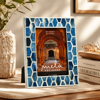 Handcrafted Gramercy Bone Inlay Photo Frame 5x7