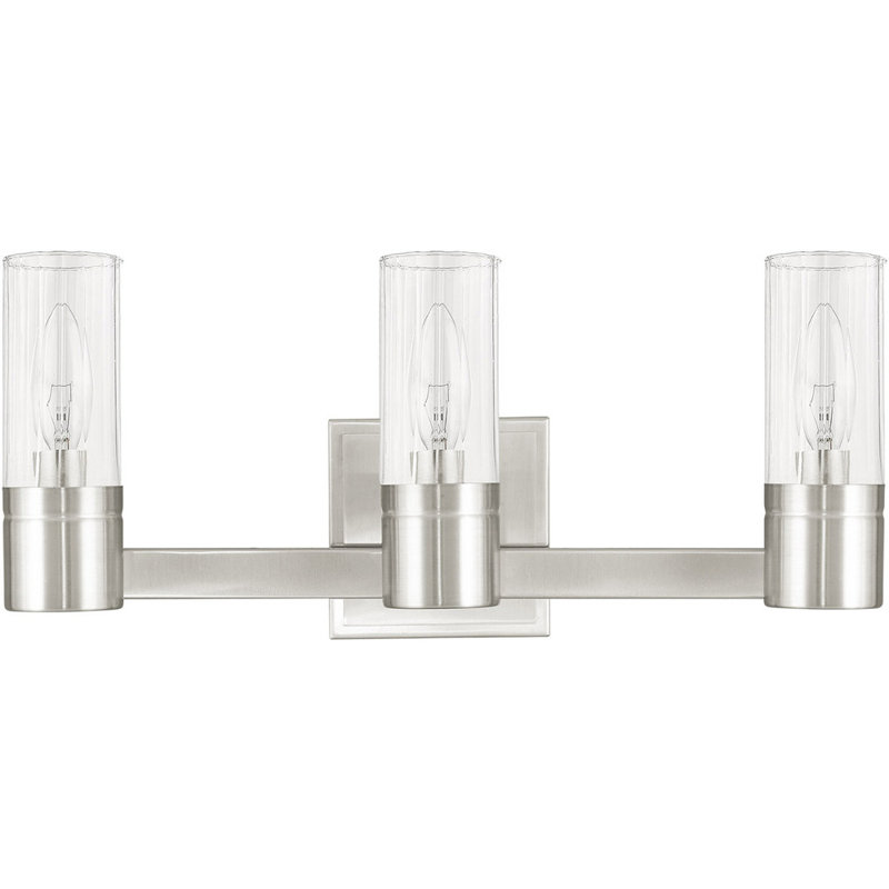 Éclairage pour meuble-lavabo 3 lumières Anacecilia, Argent poli