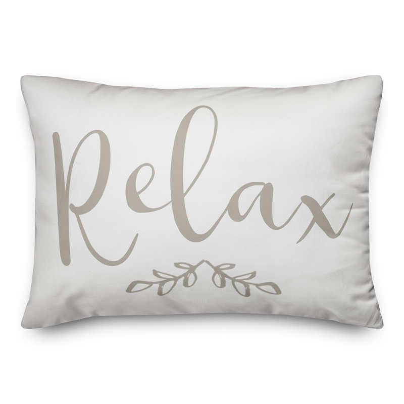 Relax Outdoor Rectangular Pillow Cover & Insert, White